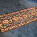 Lot 164 - Vintage Hand-Knotted Kazak-Style Wool Runner Rug, 82" L x 26-3/4" W