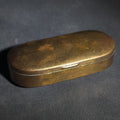 Lot 074 - Antique Brass Snuff Box with Hinged Lid, 3-1/2" L