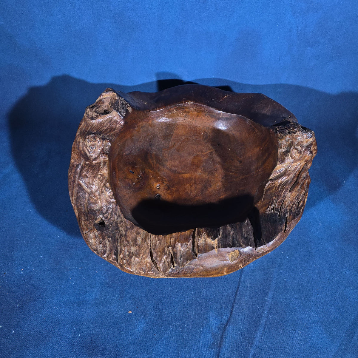 Vintage Carved Burl Wood Bowl