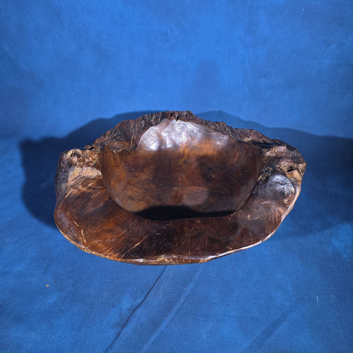 Vintage Carved Burl Wood Bowl