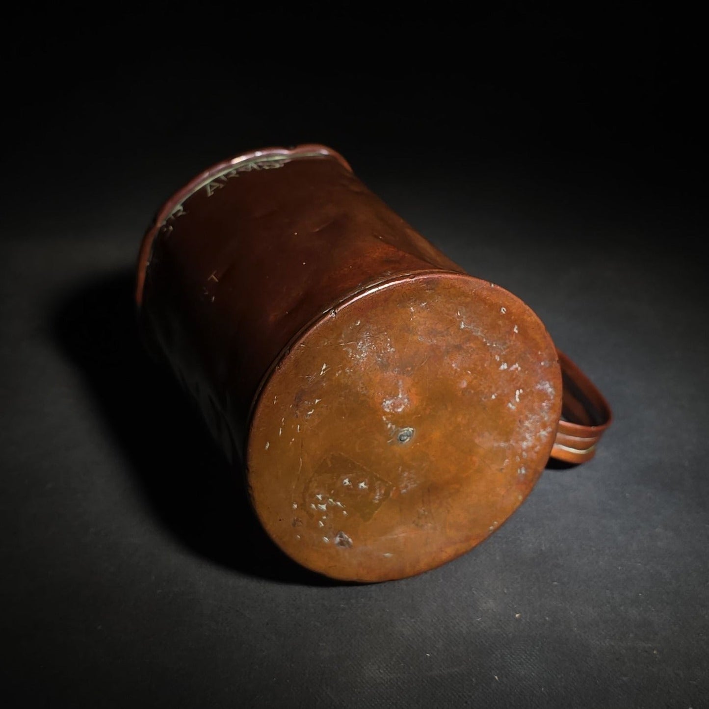 Antique Copper Pint Measure Engraved "New River Arms," Turnford, Broxbourne, Hertfordshire