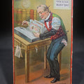 Lot 174 - Antique Embossed Comic Postcard "An Extra Good Book-Keeper" With "This is Our Busy Day" Office Humor Illustration
