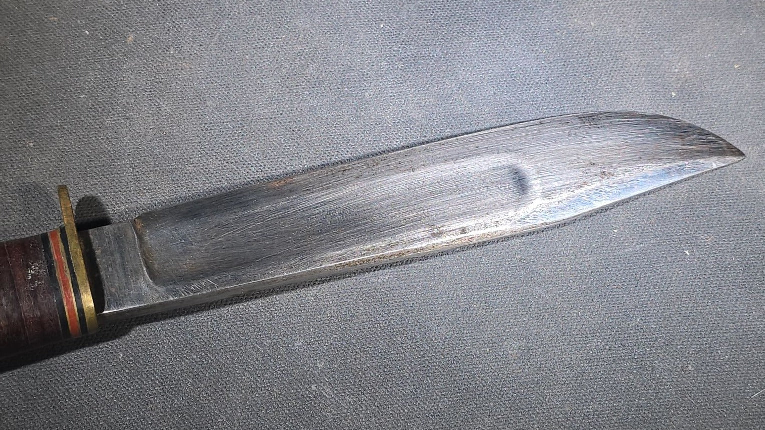 Vintage Stag-Handled Hunting Knife with Leather Sheath, Manufactured by John Nowill and Sons, Sheffield, England