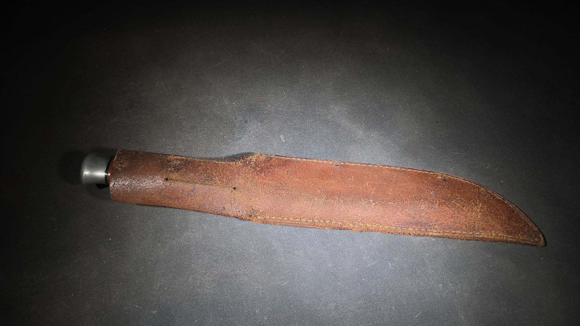 Vintage Stag-Handled Hunting Knife with Leather Sheath, Manufactured by John Nowill and Sons, Sheffield, England
