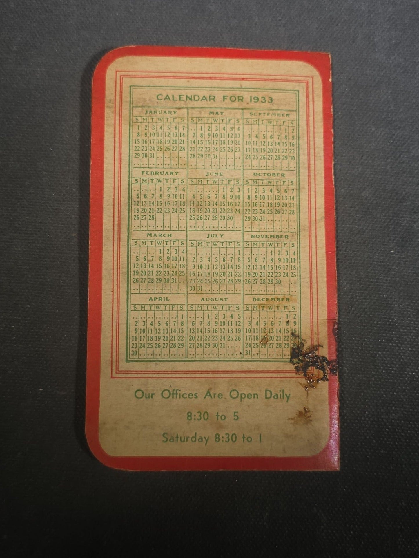 Grouping of Seven Antique and Vintage Christmas Ephemera including Santa Claus with Children in Sleigh R.P.P.C., Quincy Savings Bank Die-Cut Stocking Dime Holder, Personal Finance Company Advertising Needle Case, and Anti-New Deal Humorous Poem