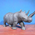 Lot 149 - Vintage Hand-Carved Wood Rhinoceros Figure, 20" L x 9-1/8" H