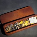 Lot 170 - Vintage Wooden Box of Pulsifer Shoe Buckles and Jewelry Findings, Friendship Street, Providence, Rhode Island, 13-1/4" L