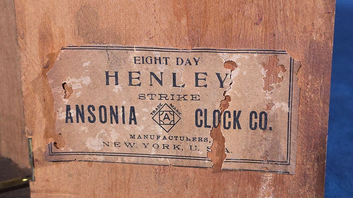 Antique Ansonia Clock Co. "Henley" Eight-Day Strike Mantel Clock with Open Escapement