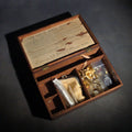 Lot 127 - Antique "The Lady's Jewel Cleaner" Wood Jewelry Box by J.R. Williams & Son, 108 Hatton Garden, London, with Miscellaneous Costume Jewelry Findings