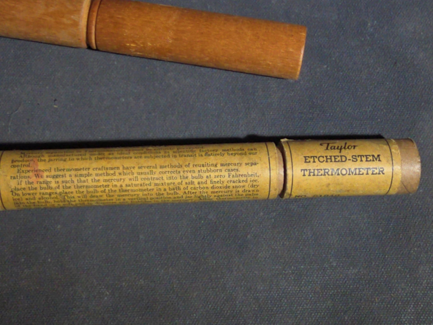 Grouping of Eight Antique, Vintage, and Modern Wooden Smalls Including Hughes "The Shoe Man" Advertising Shoehorn from Dover, New Hampshire, Turned Bowl Signed Jason Szafranski, Taylor Etched-Stem Thermometer, and "Century" Ear Syringe Case