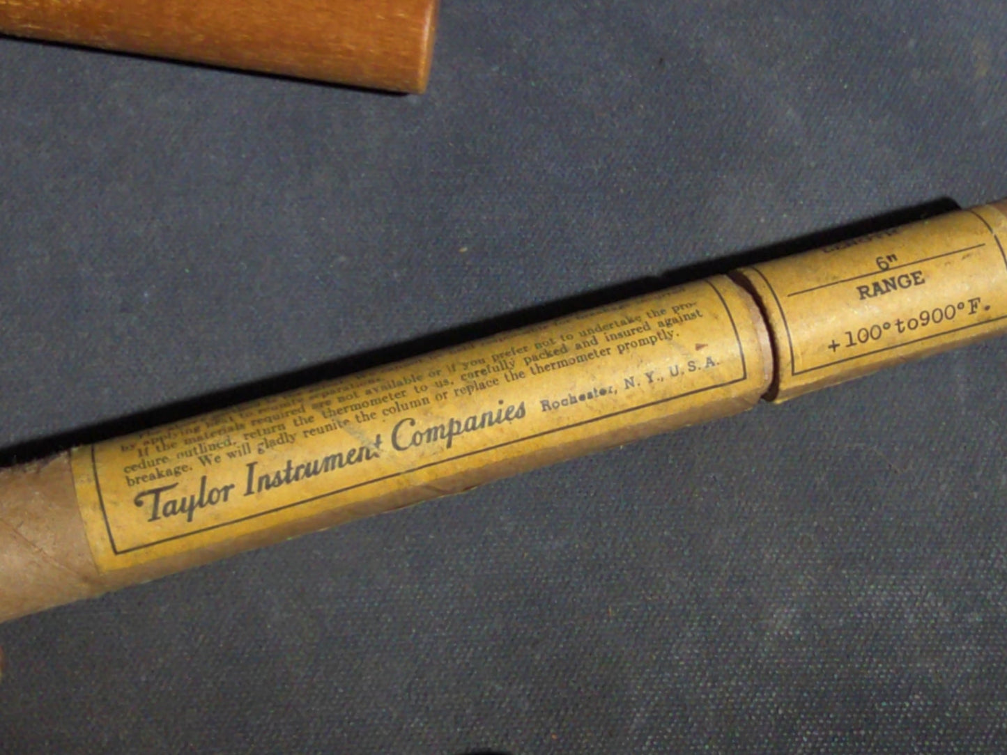 Grouping of Eight Antique, Vintage, and Modern Wooden Smalls Including Hughes "The Shoe Man" Advertising Shoehorn from Dover, New Hampshire, Turned Bowl Signed Jason Szafranski, Taylor Etched-Stem Thermometer, and "Century" Ear Syringe Case