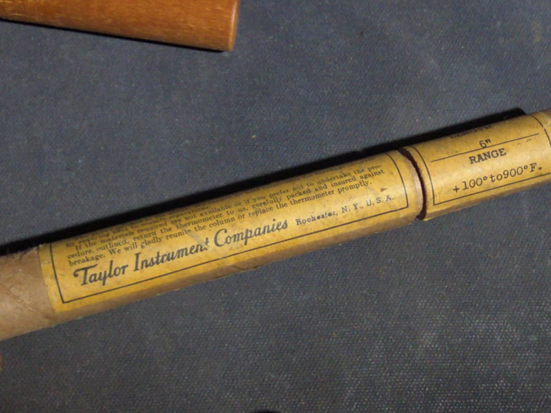 Grouping of Eight Antique, Vintage, and Modern Wooden Smalls Including Hughes "The Shoe Man" Advertising Shoehorn from Dover, New Hampshire, Turned Bowl Signed Jason Szafranski, Taylor Etched-Stem Thermometer, and "Century" Ear Syringe Case