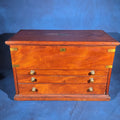 Lot 057 - Antique Mahogany Tool Chest with Brass Hardware, Engraved "A. G. Stout / New York", 24-3/4" L x 16" H