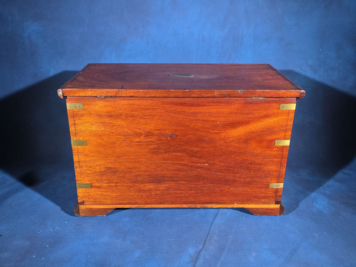 Antique Mahogany Tool Chest with Brass Hardware, Engraved "A. G. Stout / New York"