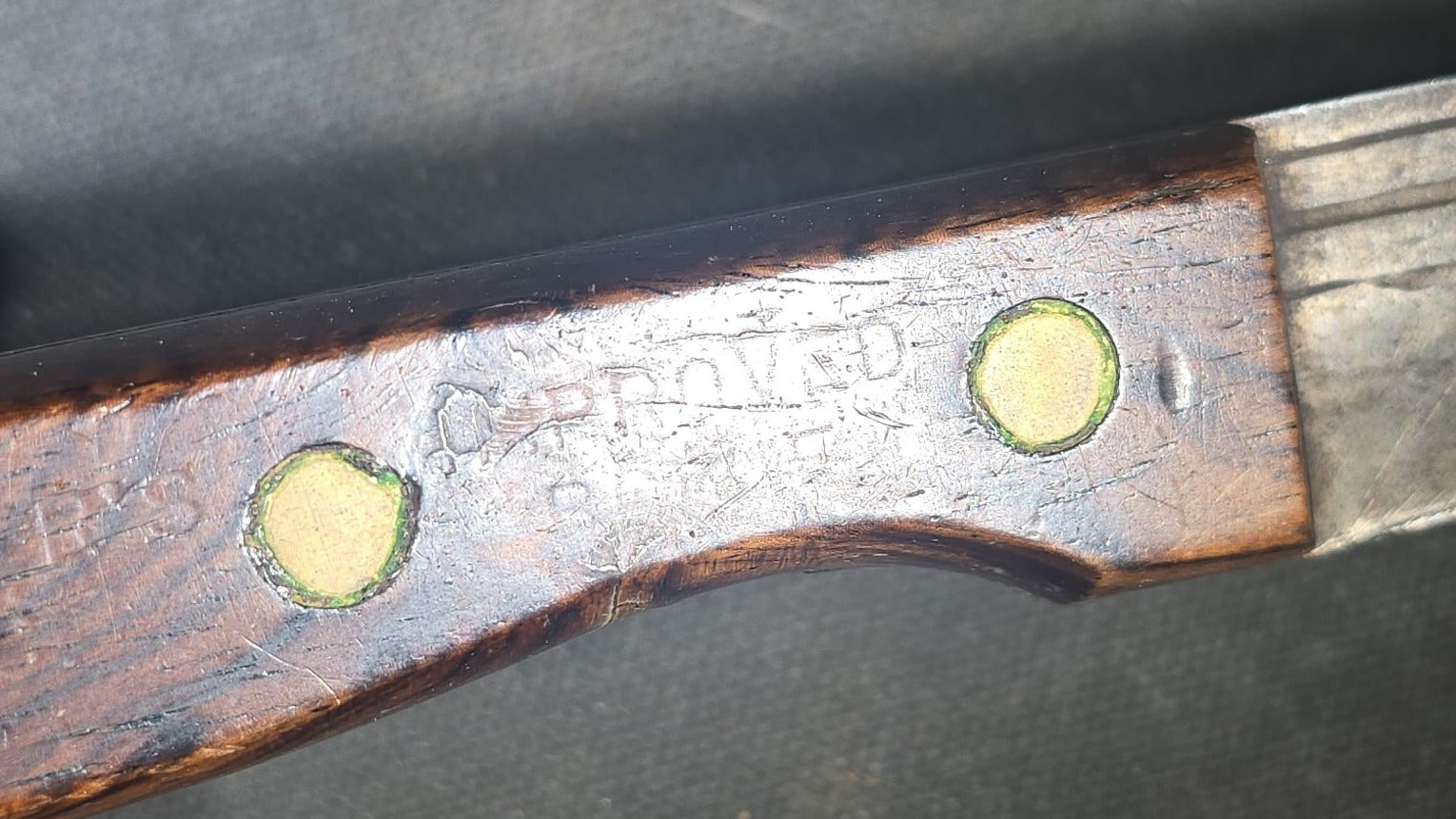 Vintage Herter's Inc. Fixed Blade Knife with Wood Handle and Tooled Leather Sheath