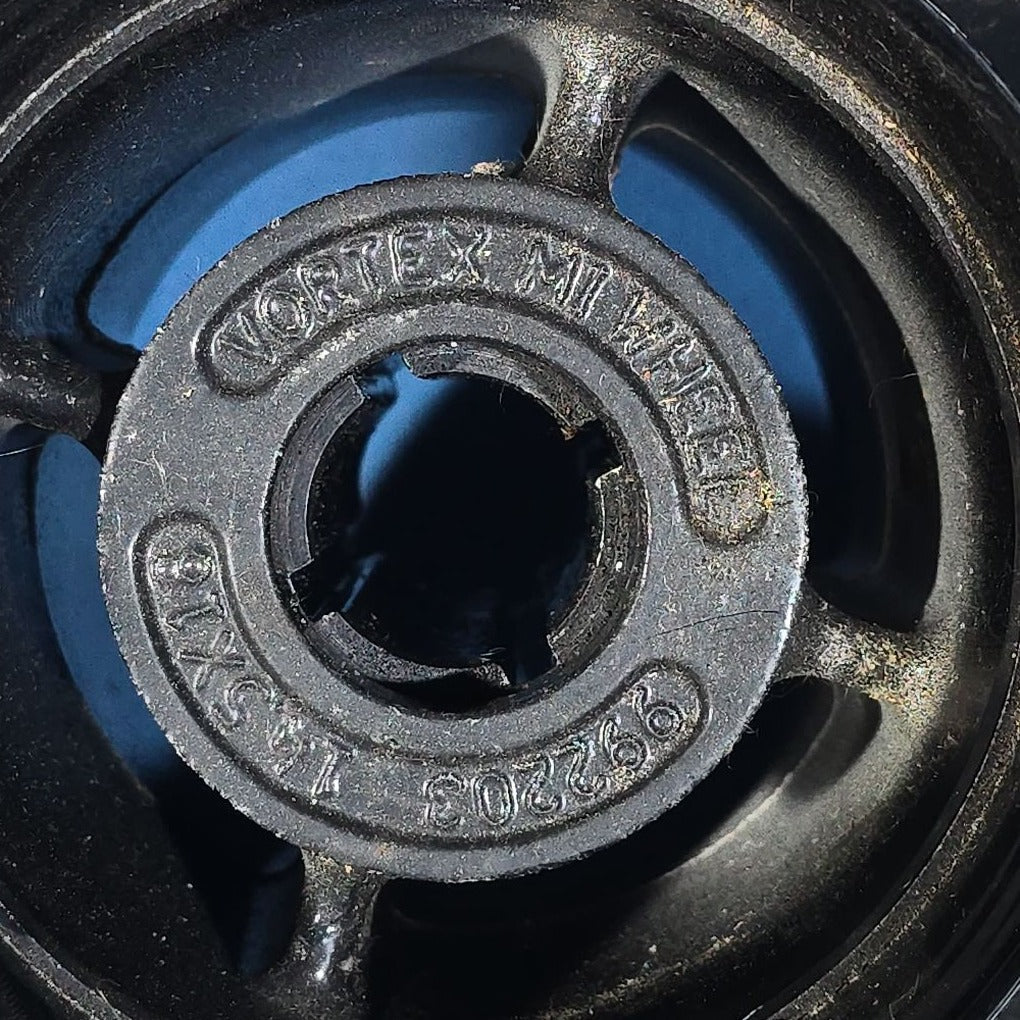 Pair of Vintage Three-Blade Boat Propellers including a Michigan Wheel Vortex Four-Blade and a Stainless Steel Three-Blade