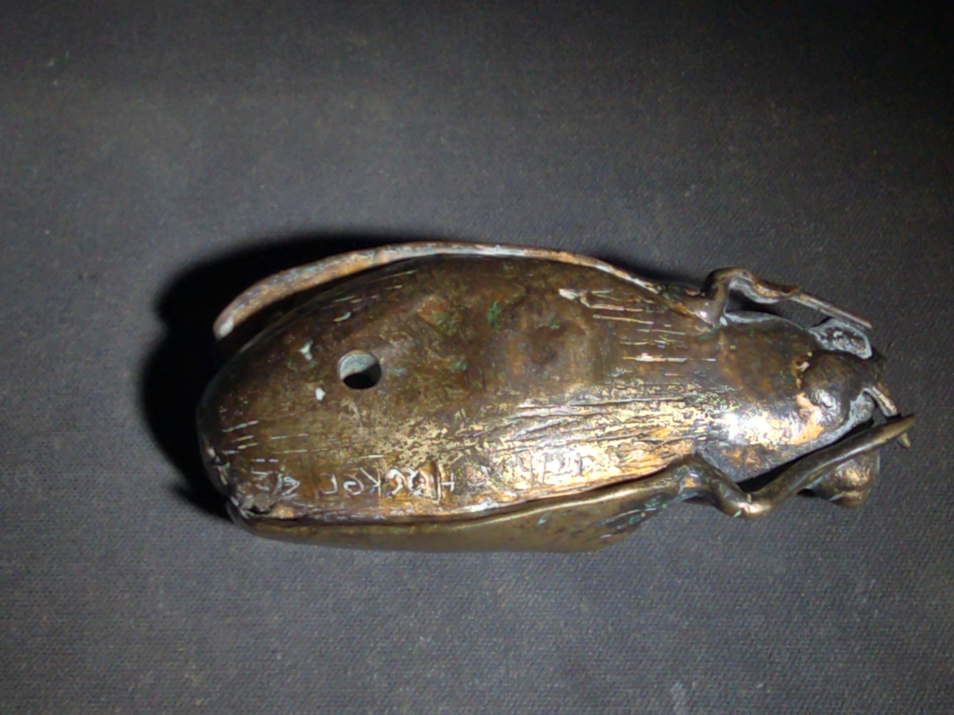 Vintage Bronze Fly Sculpture, Signed Arthur Hacker