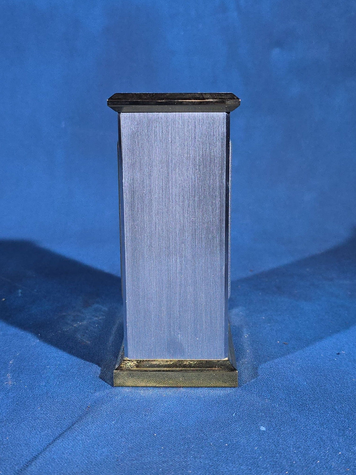 Modern Bulova Quartz Desk Clock, Model B2038, Engraved 2003