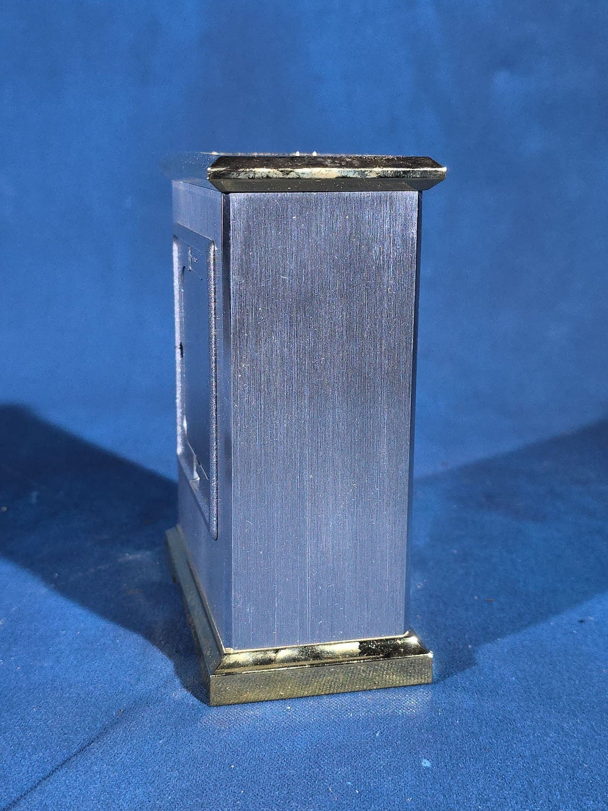 Modern Bulova Quartz Desk Clock, Model B2038, Engraved 2003