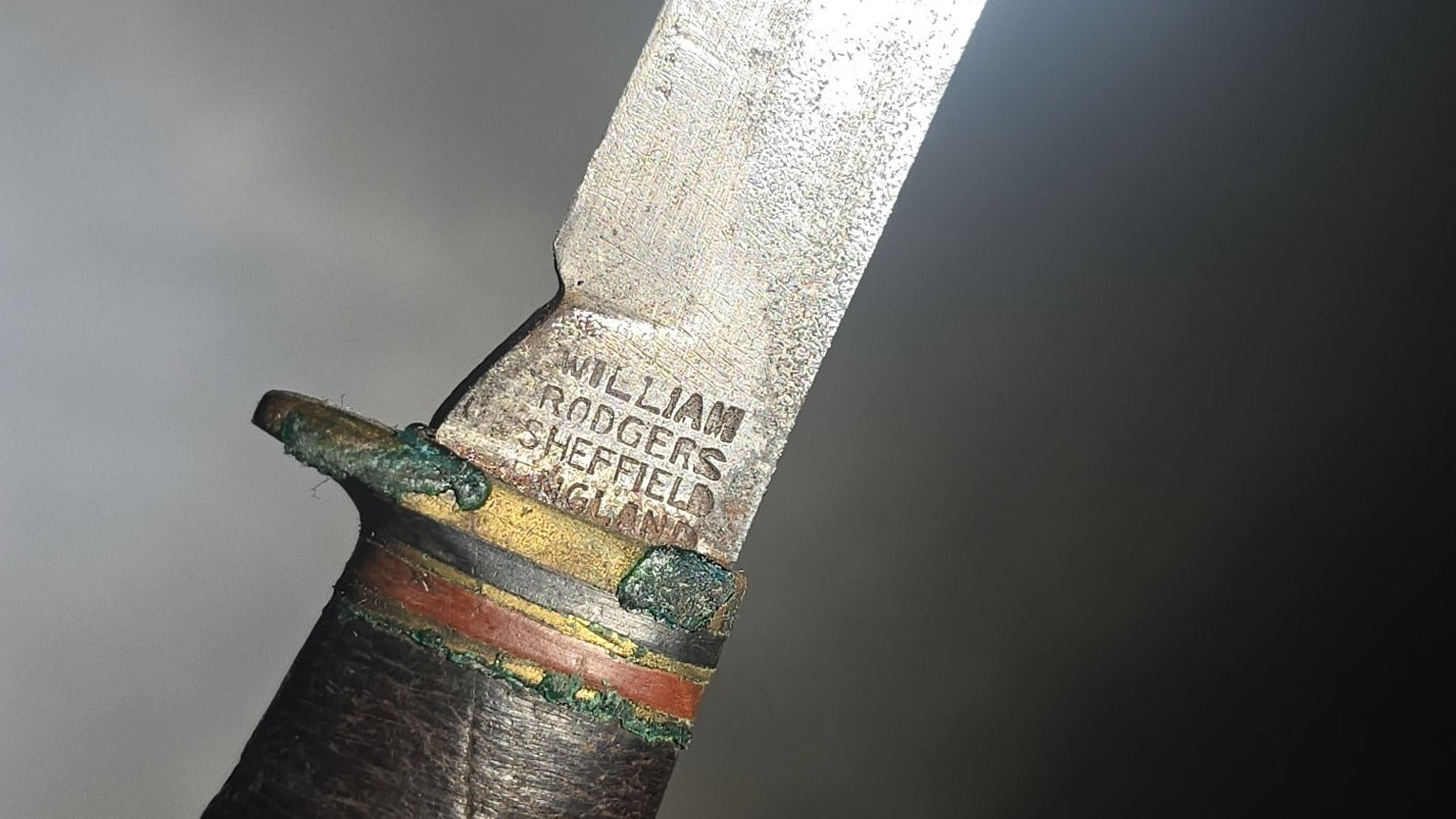 Vintage Miniature Fixed-Blade Knife with Leather Sheath, Manufactured by William Rodgers, Sheffield, England