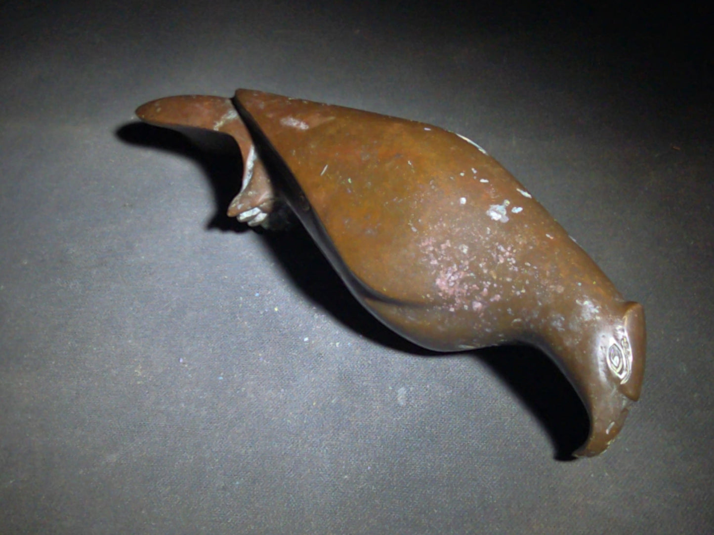 Vintage Egyptian Revival Copper Falcon Figure