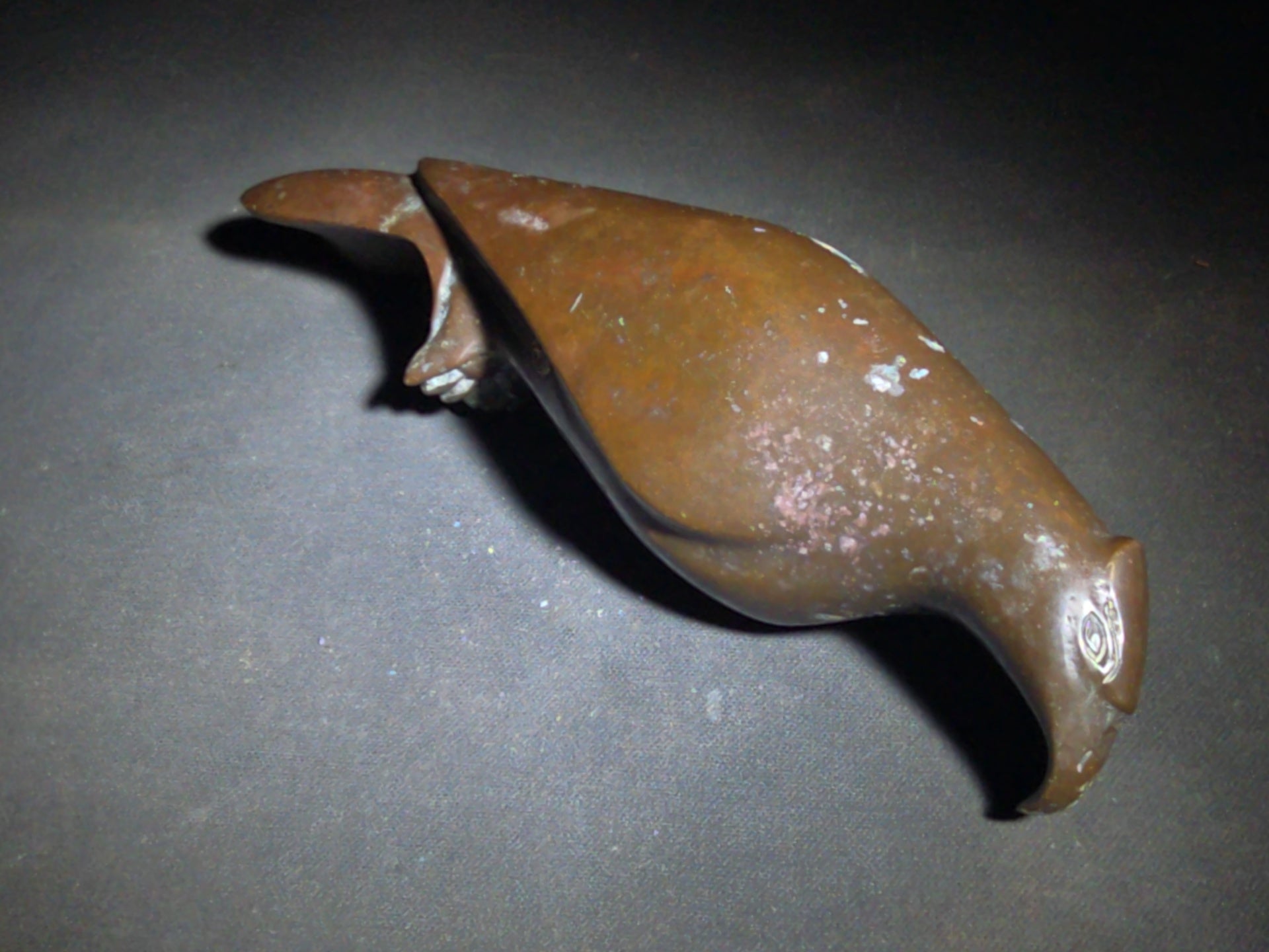 Vintage Egyptian Revival Copper Falcon Figure
