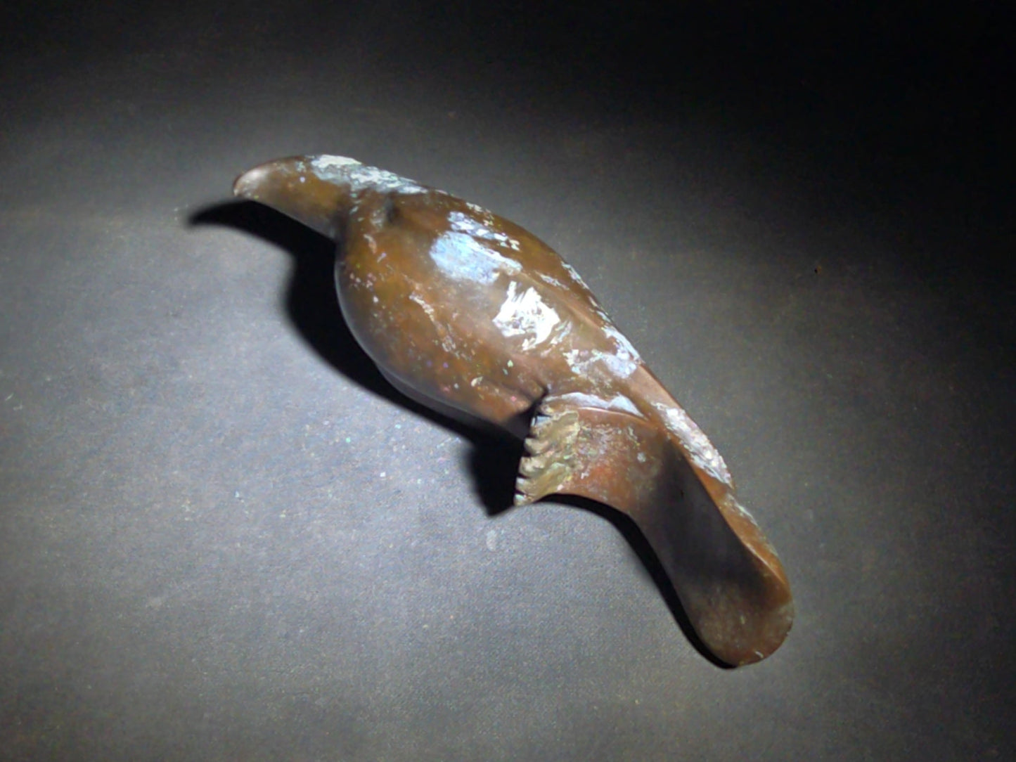 Vintage Egyptian Revival Copper Falcon Figure
