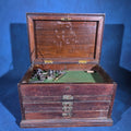 Lot 056 - Antique Machinist's Tool Chest with Three Drawers and Contents, 18" L x 11" H