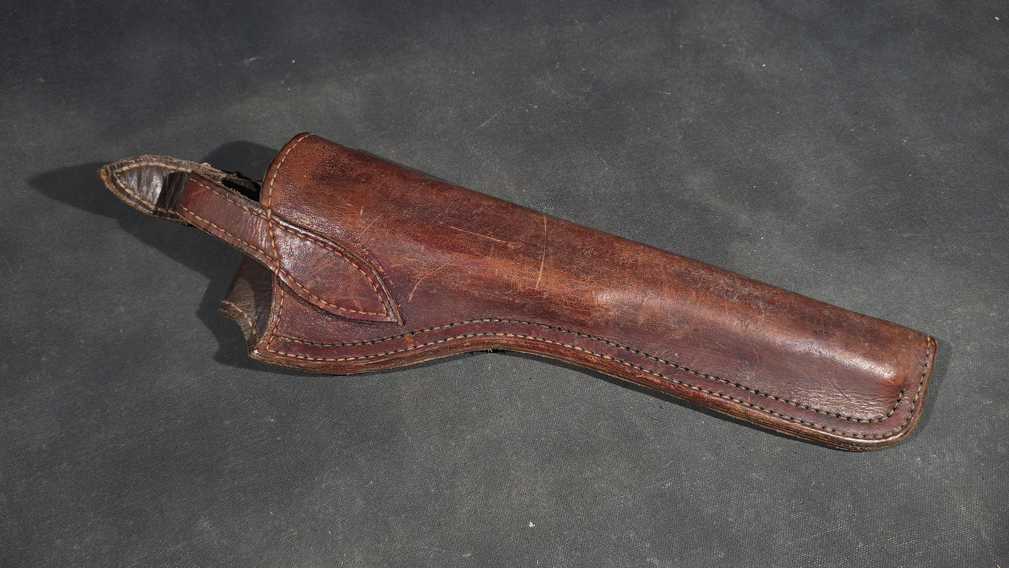 Grouping of Seven Vintage Leather Pistol Holsters including Bianchi #111 Cyclone and Interarms PHL-1