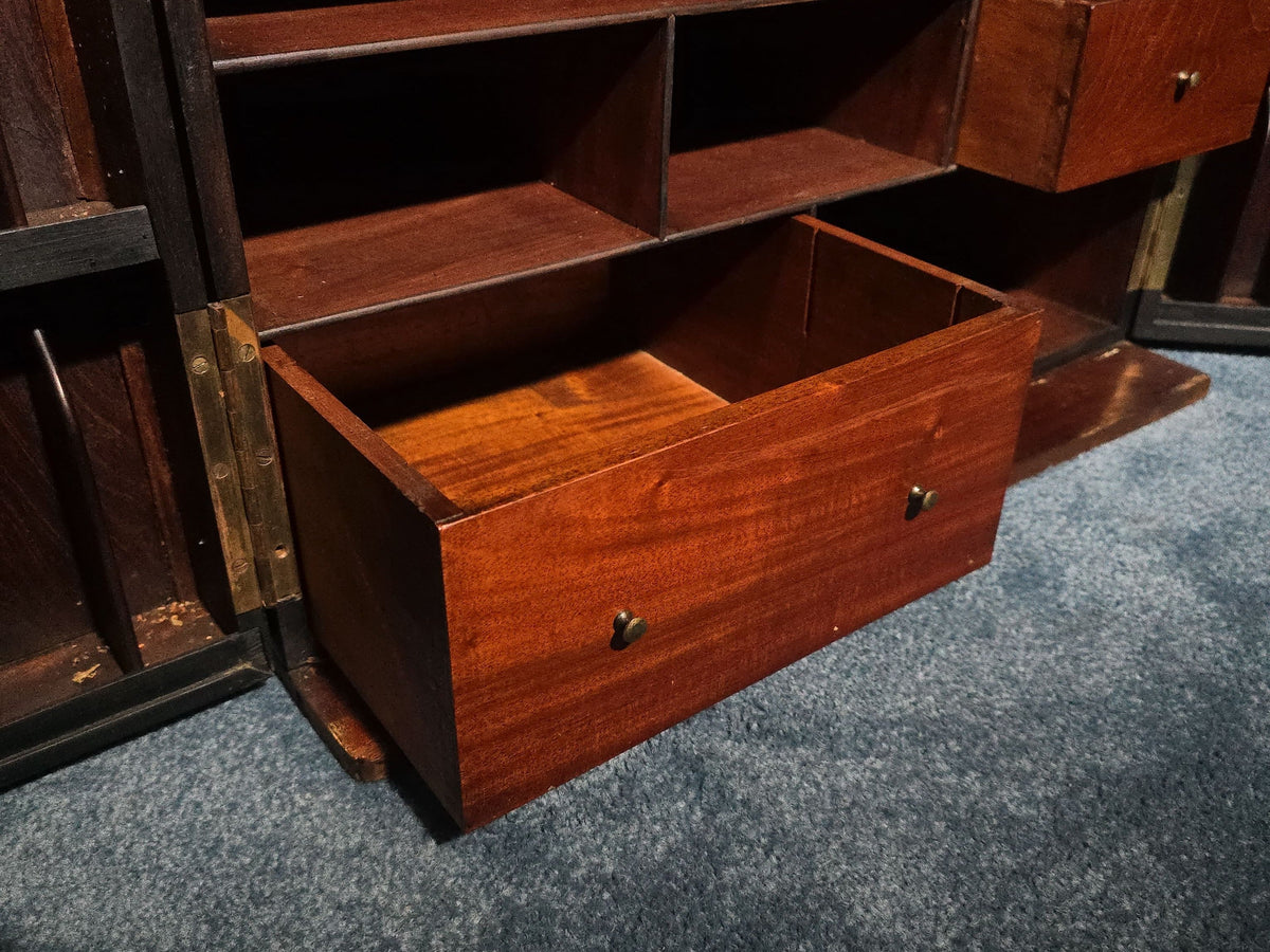 Antique Mahogany Stationery Cabinet with Pigeon-Hole Compartments and Drawers