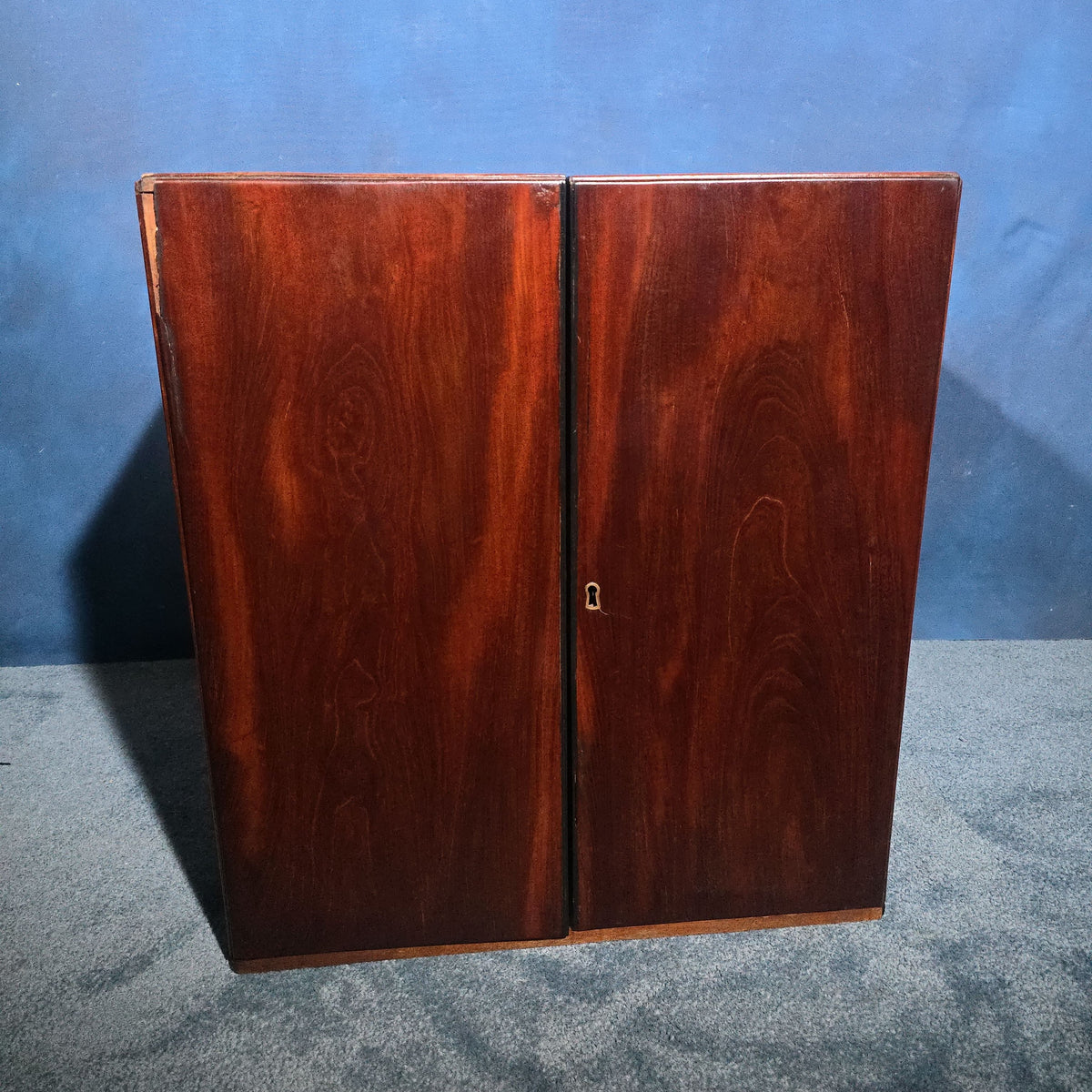 Antique Mahogany Stationery Cabinet with Pigeon-Hole Compartments and Drawers