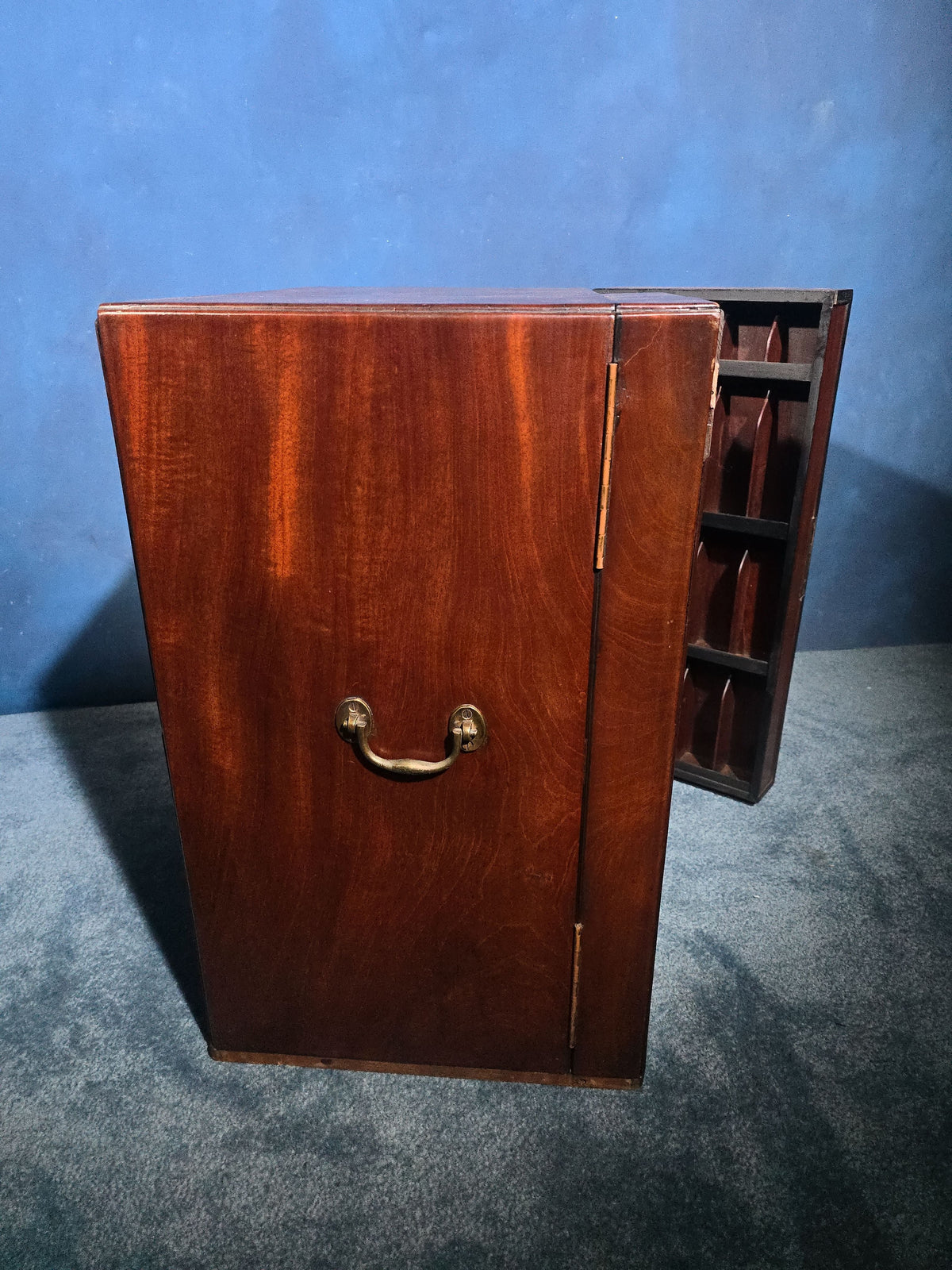 Antique Mahogany Stationery Cabinet with Pigeon-Hole Compartments and Drawers