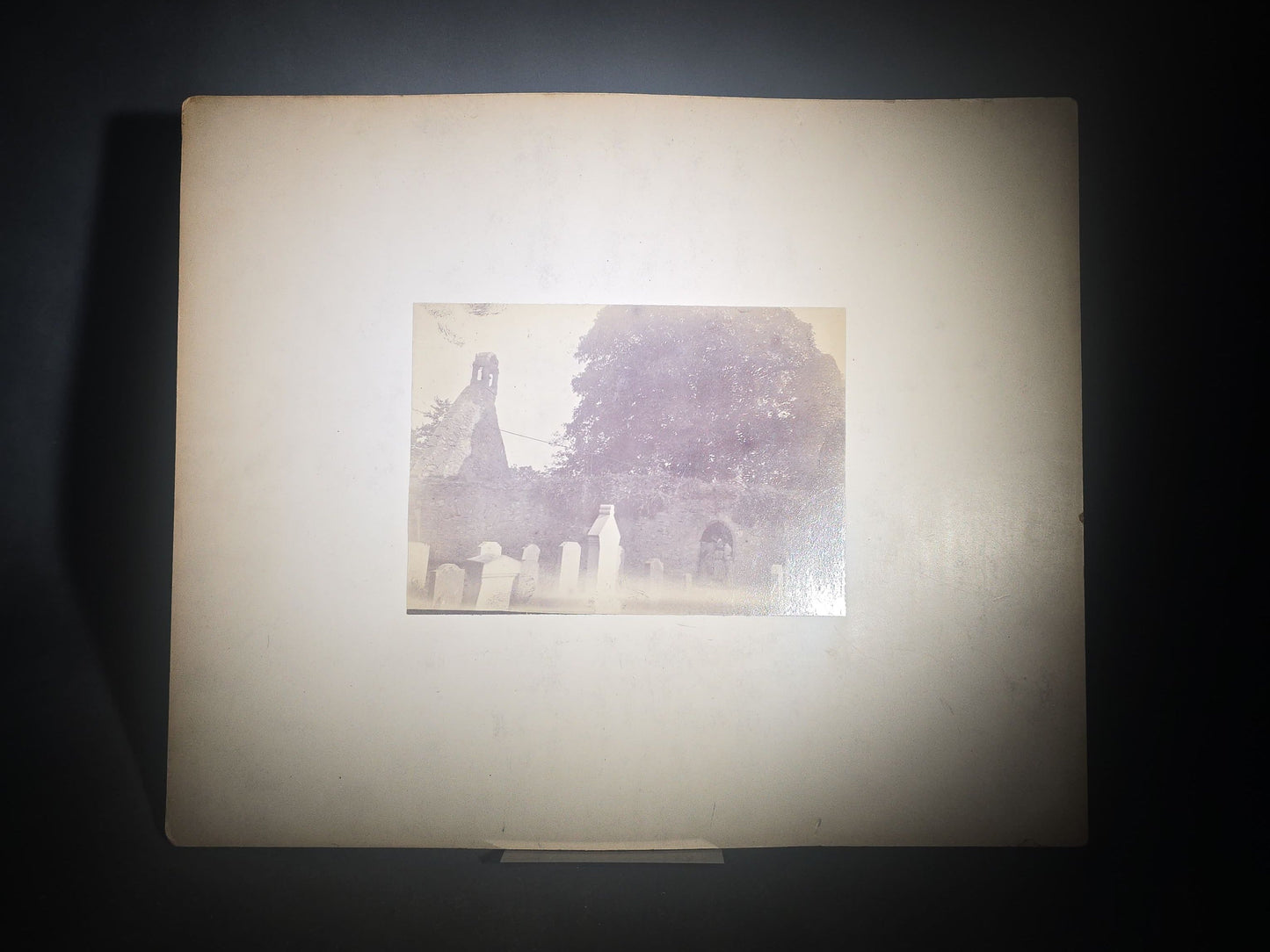 Grouping of Four Antique Board-Mounted and Cabinet Card Photographs including Hand-Painted Watercolor Surround Portrait of Ida Gertrude Perley, 1861, and Denman Thompson's "Old Homestead" Theater Scene, Photographed by Falk, New York