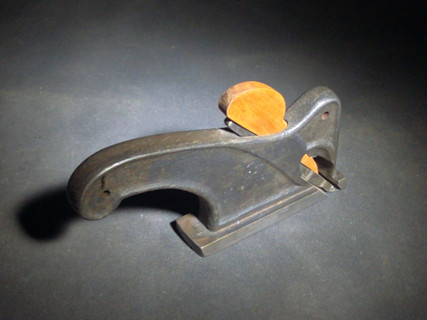 Pair of Antique Woodworking Hand Planes including a Brass and Rosewood Bullnose Plane and a Cast Iron Rabbet Plane