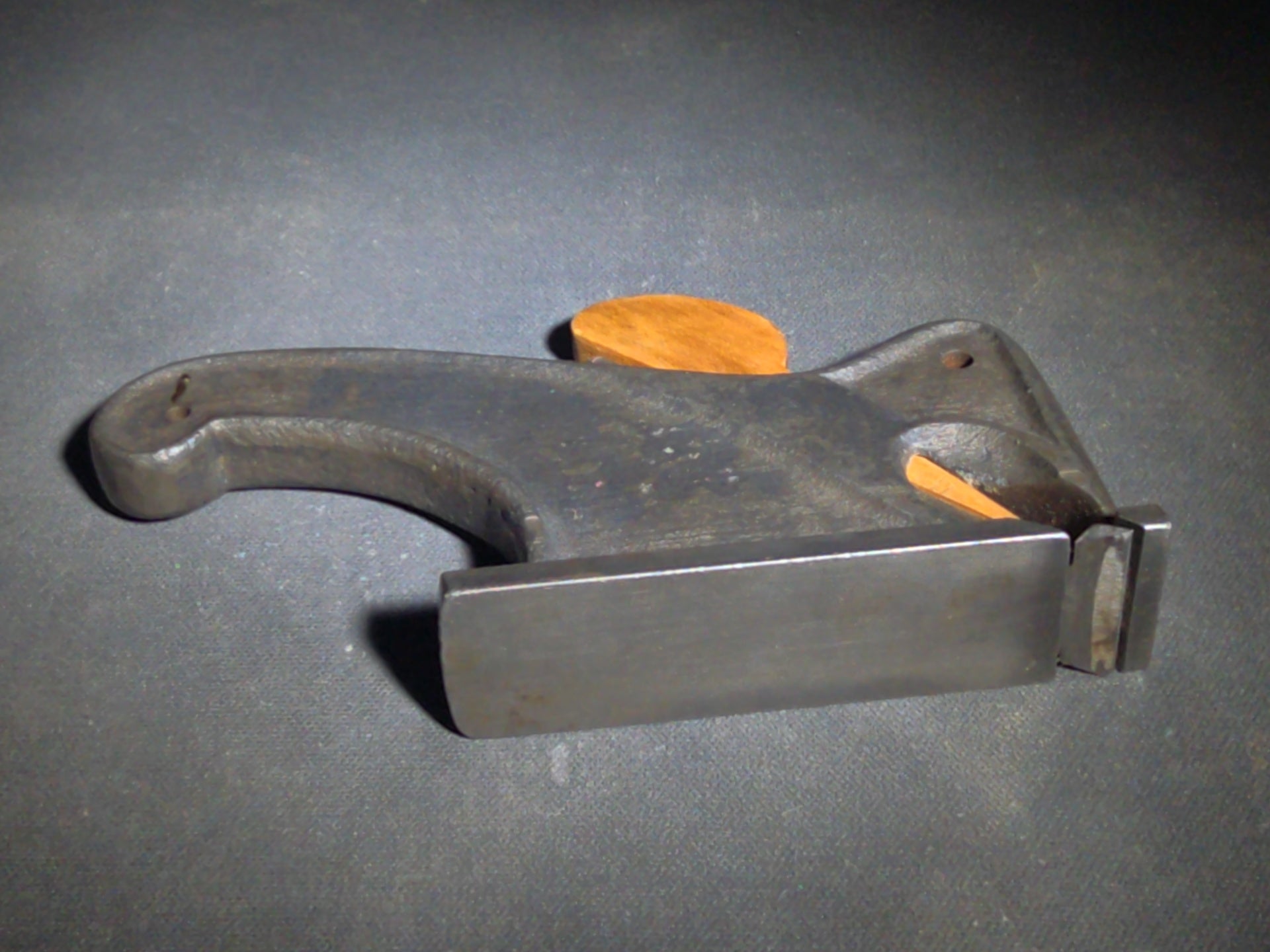 Pair of Antique Woodworking Hand Planes including a Brass and Rosewood Bullnose Plane and a Cast Iron Rabbet Plane