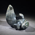 Lot 105 - Vintage Inuit Carved Stone Seal Sculpture by Jose Adamie Tulugak, Inoucdjouac, 1977, with Canadian Eskimo Art Certification Tag, 4-3/4" H