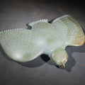 Lot 106 - Vintage Carved Stone Bird in Flight with Incised Feather Detail, from an Inuit Art Collection, 9" L