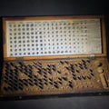 Lot 149 - Antique S.S. White Dental Mfg. Co. Steel Tooth Die Set in Wooden Case with Indexed Chart, 17-1/7" L