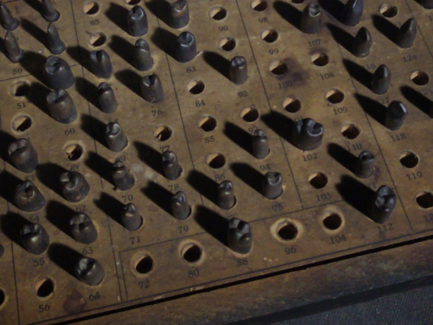 Antique S.S. White Dental Mfg. Co. Steel Tooth Die Set in Wooden Case with Indexed Chart