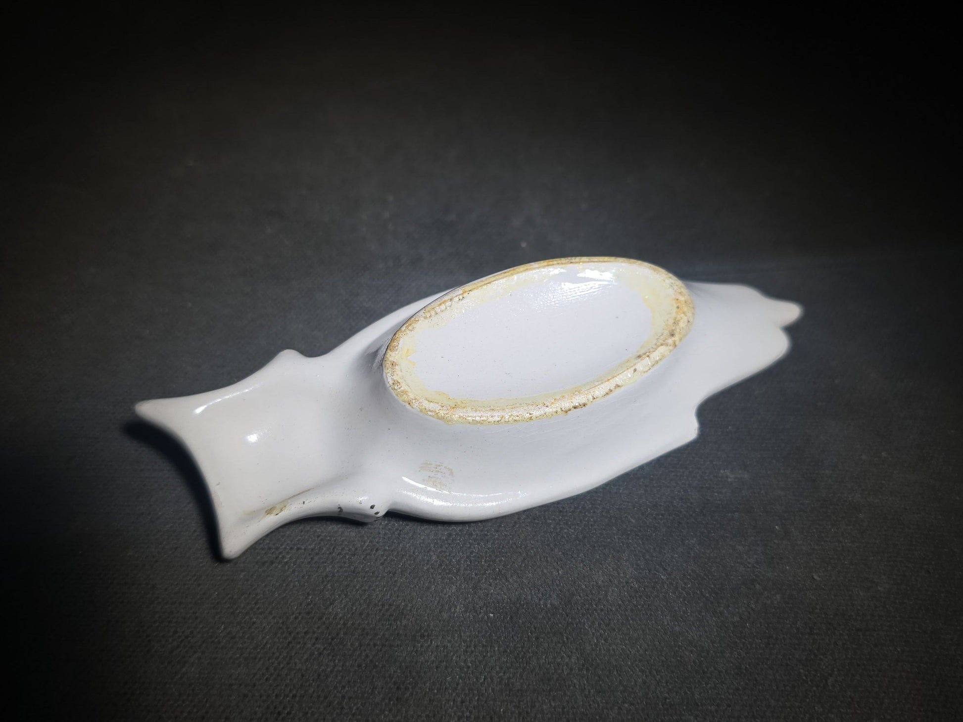 Vintage Porcelain Hand-Shaped Ring Dish with Gold Trim