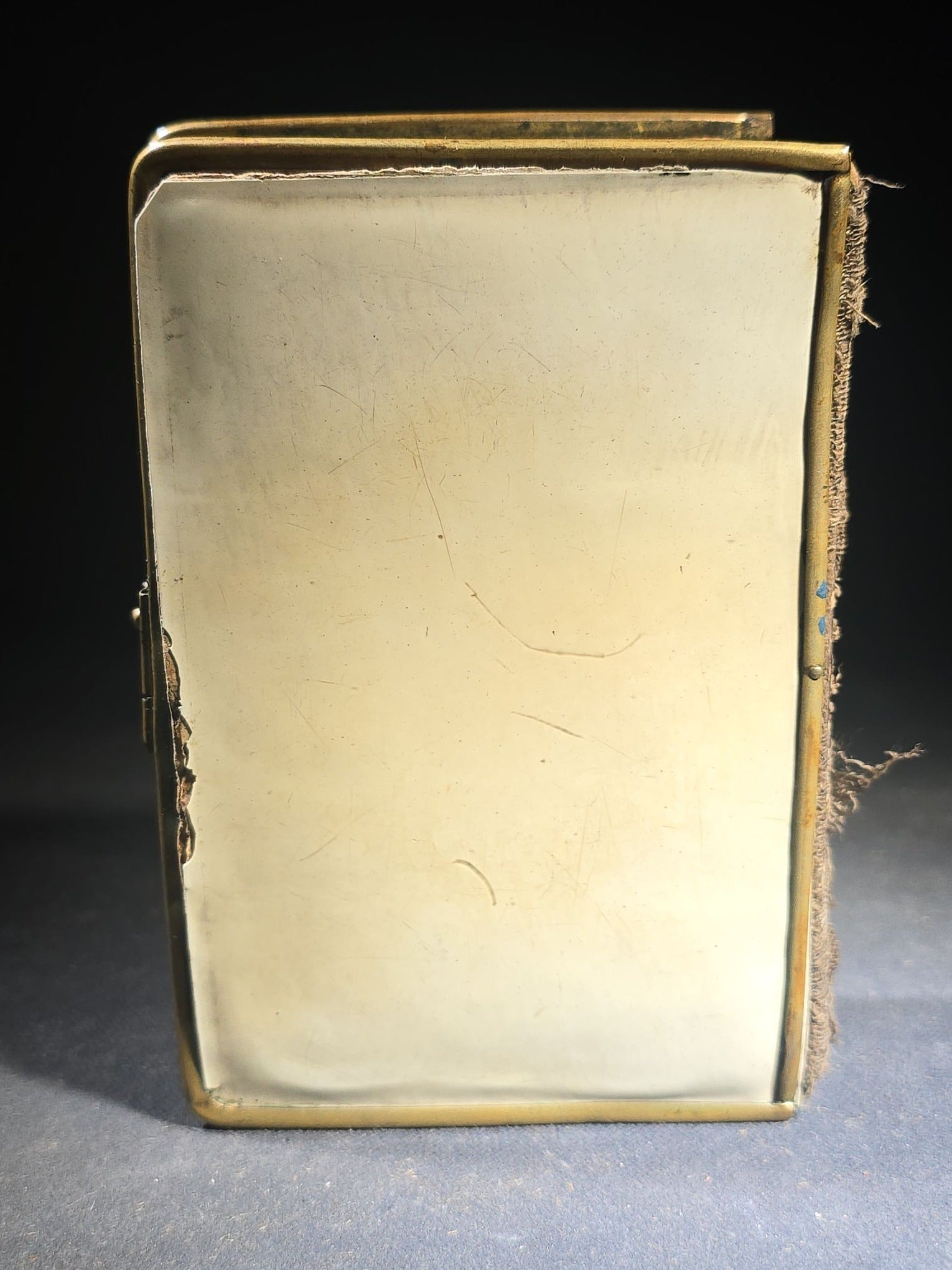 Antique Hungarian-Language Catholic Prayer Book with Metal and Bone-Decorated Covers, Cross, and Religious Medallions, with Loose Holy Cards, Poor Condition