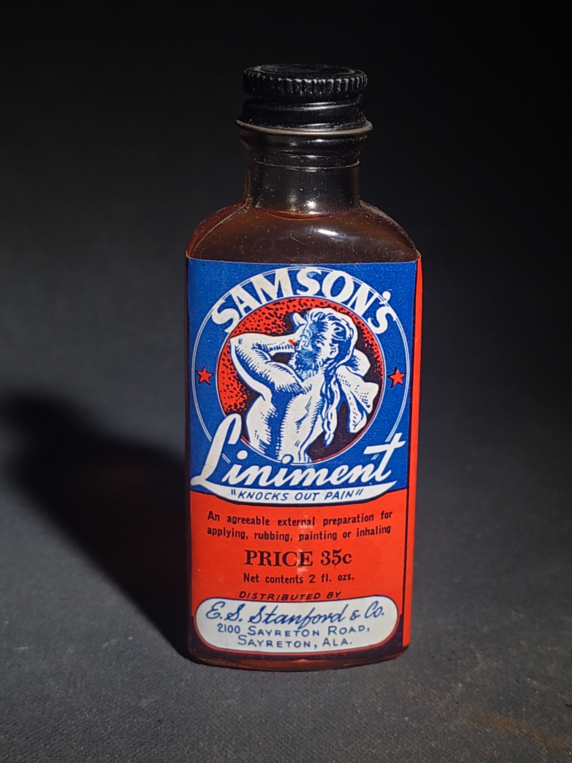 Grouping of 12 Antique and Vintage Pharmaceutical Bottles and Tins including Samson's Liniment, M.A. Thedford's Black Draught Liver Medicine, Dr. I.W. Lyon's Tooth Powder, and Johnson & Johnson Dental Floss