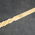 Lot 112 - Antique Victorian Ivory Page Turner with Carved Bead Handle and Applied Monogram Cartouche, 18-3/8" L