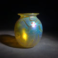 Lot 023 - Vintage Robert Eickholt Iridescent Art Glass Vase with Swirl Design, 5-1/4" H