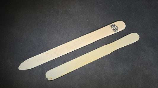 Pair of Antique Victorian Ivory Page Turners, One with Engraved Monogram