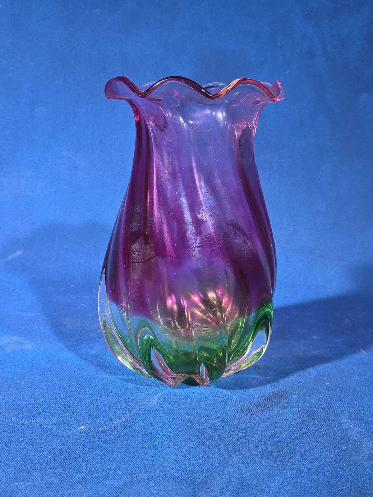 Pair of Vintage Art Glass Vases