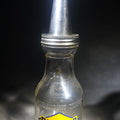 Lot 116 - Vintage One-Quart Glass Motor Oil Bottle Advertising Sunoco with Metal Spout, Duraglas BW 1228, 13-3/4" H