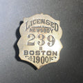 Lot 112 - Antique Licensed Newsboy Shield Badge No. 239 B, Boston, Massachusetts, 1900, 2-3/8" H