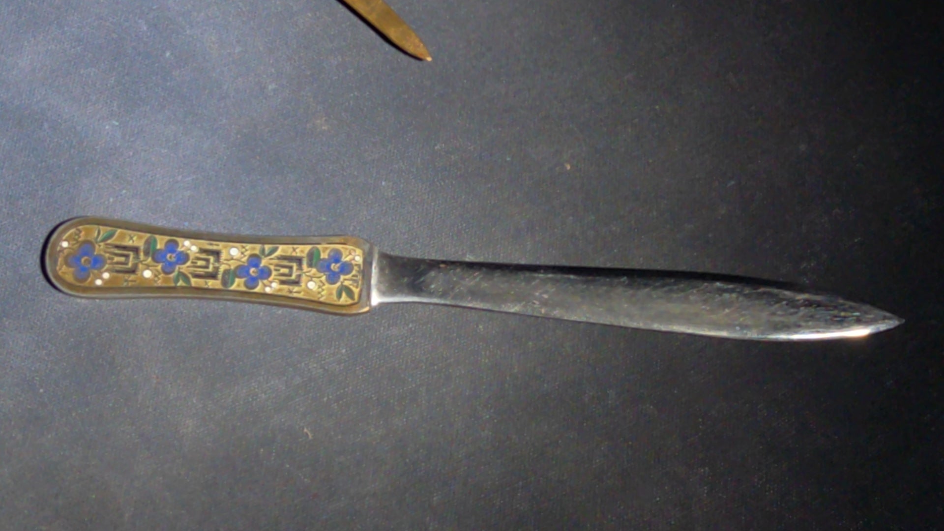 Grouping of Seven Antique and Vintage Smalls including Four Letter Openers, Brass Buckle, Stanley Ruler, and Screw-Top Drill Bit Holder