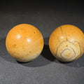 Lot 121 - Pair of Antique Carved Ivory Billiard Balls, 2" W each